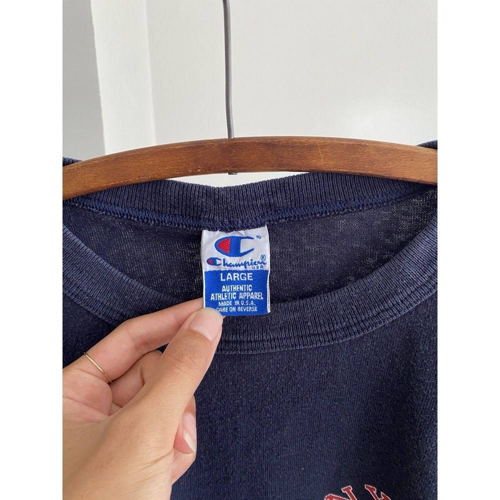 Vtg Champion NYAC New York Athletic Club Tee Size Large Made In USA Foot Logo - Picture 6 of 7